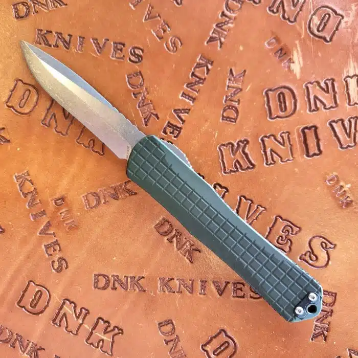 Heretic Knives H033F-2A-GRN Manticore X Recurve Stonewash Magnacut  OD Green Frag