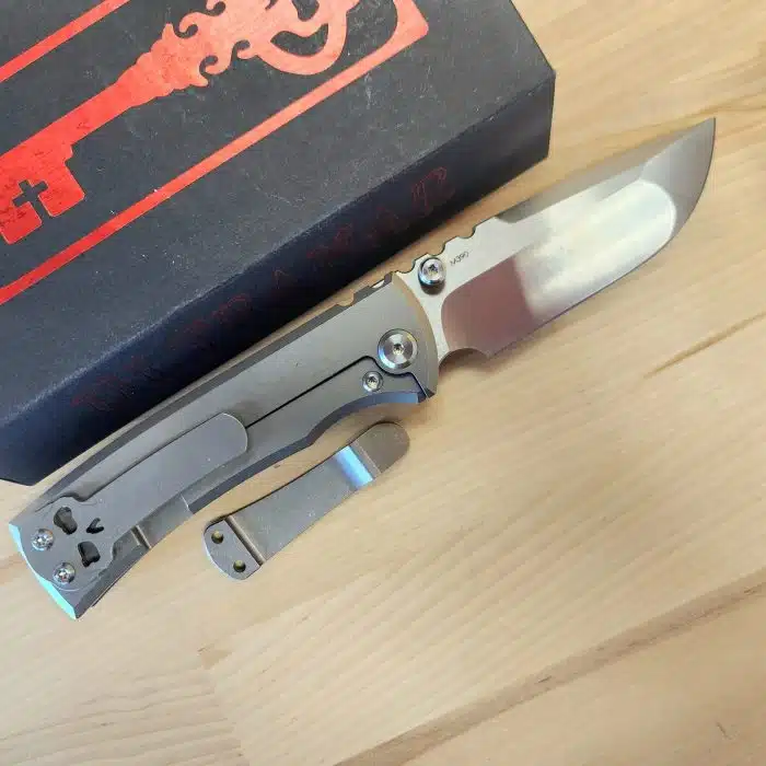 Preowned Chaves Redencion Street Full Titanium Drop Point Compound Grind - Image 2