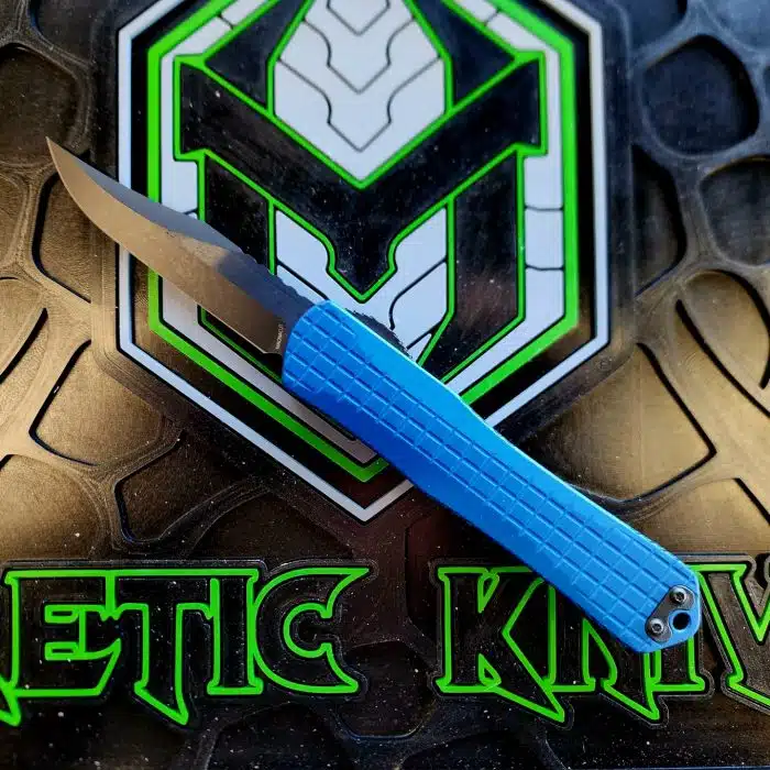 Heretic Knives Manticore X OTF Bowie DLC Blue Grenade Grip H030BF-6A-BLU