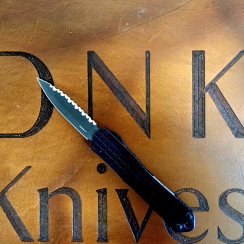 Heretic Knives H024F-6C-T Manticore S DE Serrated DLC Magnacut Black Frag Frame