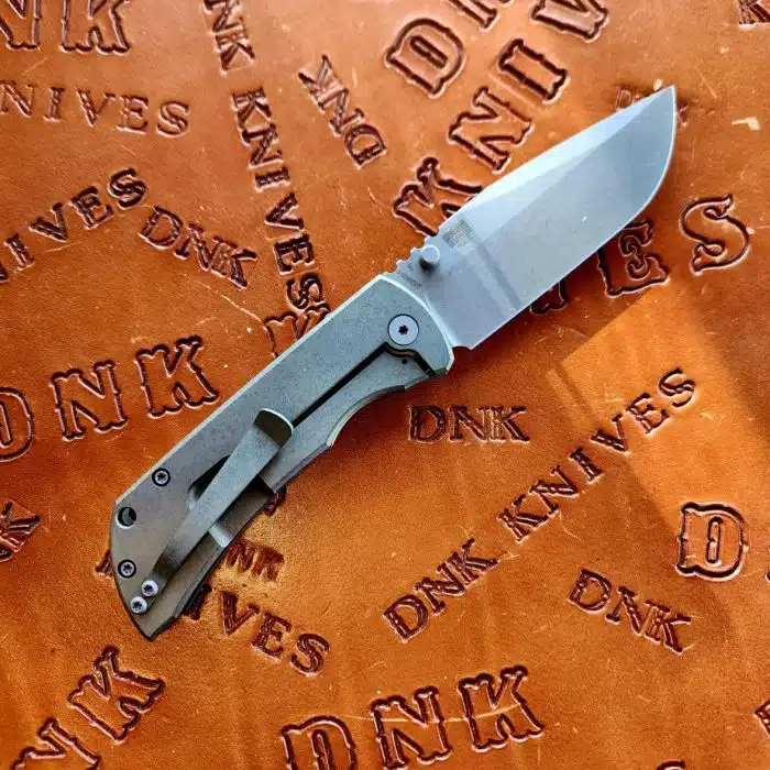 McNees Knives PM Mac 2 Atomic Green/Bronze Titanium 3.5" Magnacut Stonewash Drop Point - Image 2