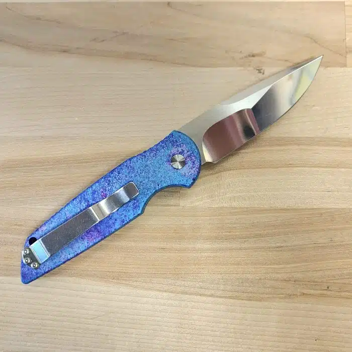 Protech Tactical Response TR-3 Auto Pearl Button "JAZZ" Ano Aluminum Mike Irie Mirror Compound Grind - Image 2