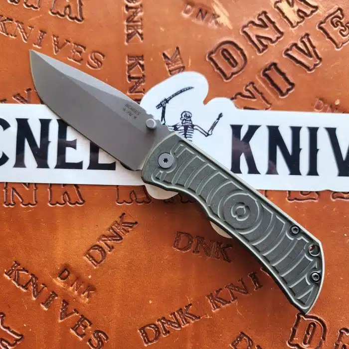 McNees Knives PM Mac 2 Atomic Green/Bronze Shockwave Titanium 3.5" Magnacut Stonewash Drop Point