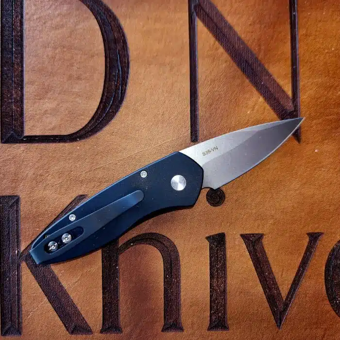 Protech Sprint 2905 CA Legal Automatic Black Aluminum 2" Stonewashed S35VN Drop Point - Image 2