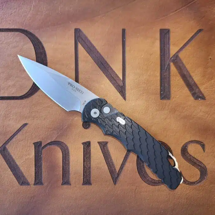 Protech Tactical Response 5 T505F Black Aluminum w/Feathered Texture S35VN Stonewashed Blade