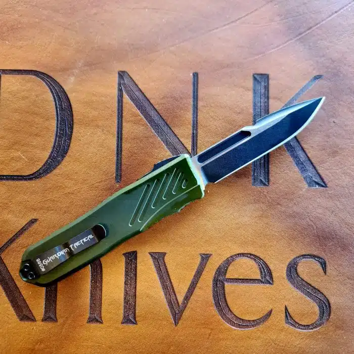 Guardian Tactical Recon-035 OTF 3.4" Black/Satin Magnacut Drop Point OD Green Aluminum 98211 - Image 2