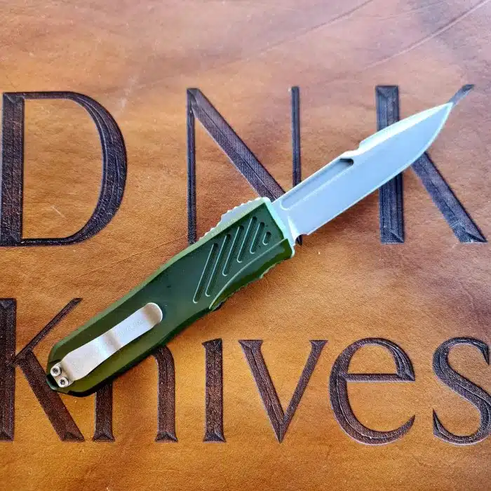 Guardian Tactical Recon-035 OTF 3.4" Stonewashed Magnacut Drop Point OD Green Aluminum 98511 - Image 2