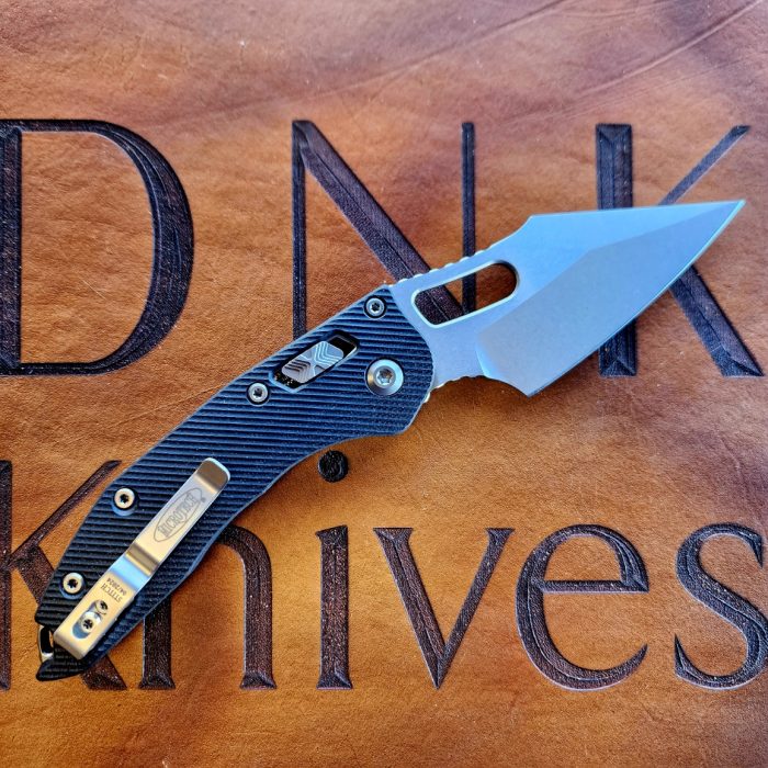 Microtech 169RL-10FLGTBK Stitch Ram-Lok Stonewash Wharncliffe Black Fluted G10 - Image 2