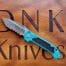 Microtech 1135-11TQ LUDT Gen III Auto Stonewash Drop Point Part Serrated M390MK Turquoise Aluminum w/Grip Insert