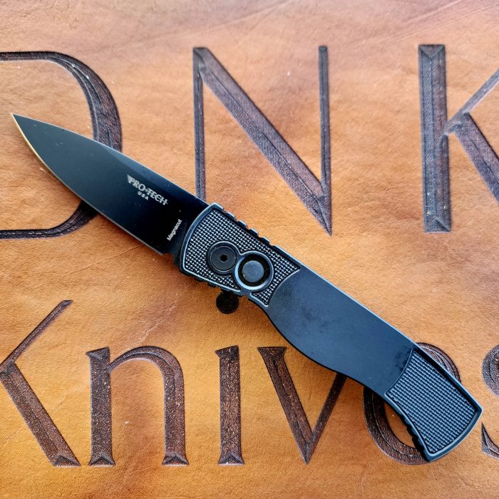 Protech Tactical Response 2 Black Aluminum Textured Corners Black DLC Magnacut T203