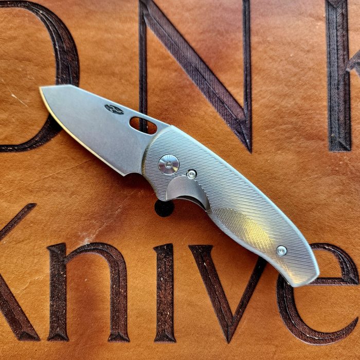 Three Rivers Mfg Nerd 3D Milled Titanium Stonewashed Magnacut Blade