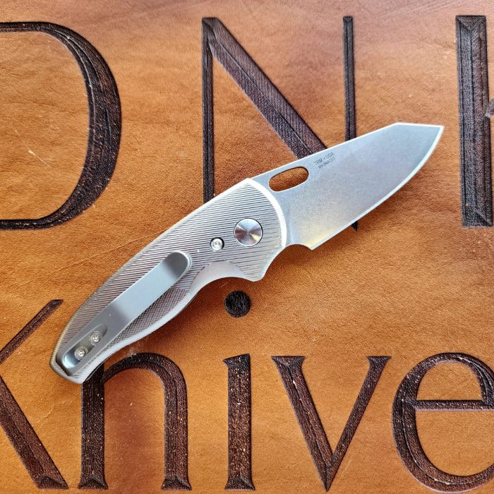 Three Rivers Mfg Nerd 3D Milled Titanium Stonewashed Magnacut Blade - Image 2