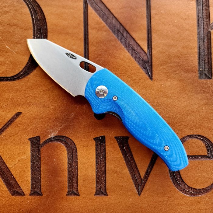 Three Rivers Mfg Nerd 3D Milled Royal Blue G10 Stonewashed Magnacut Blade