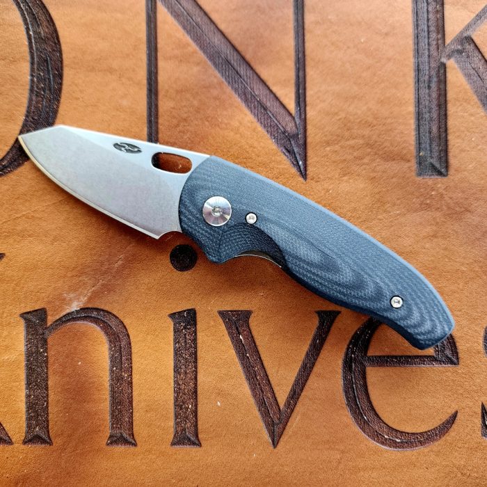 Three Rivers Mfg Nerd 3D Milled Jet Black G10 Stonewashed Magnacut Blade