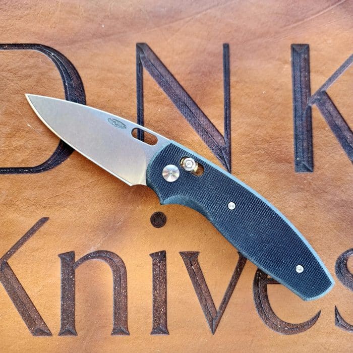 Three Rivers Mfg Bulldog River-Lok Jet Black Textured G10 Stonewashed 20CV
