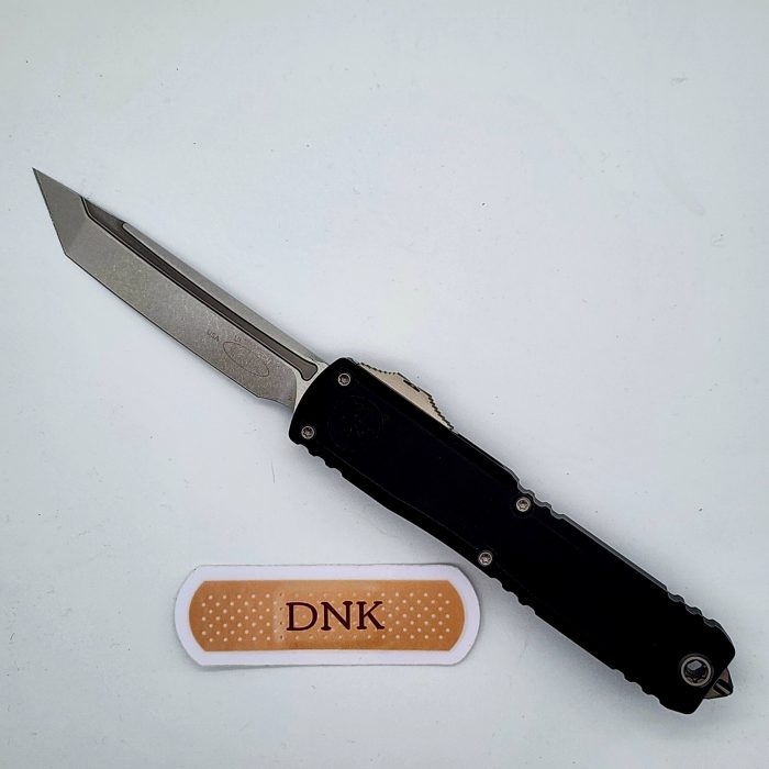Microtech Ultratech 1123-10 ZBP Tanto Stonewashed MK390 Black Aluminum