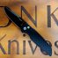 CobraTec OTF Knife Medium Wharncliffe Satin D2 Black Aluminum