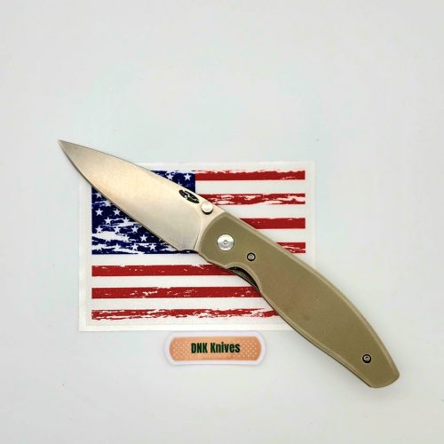 Three Rivers Mfg Atom Tan G10 Stonewashed Magnacut