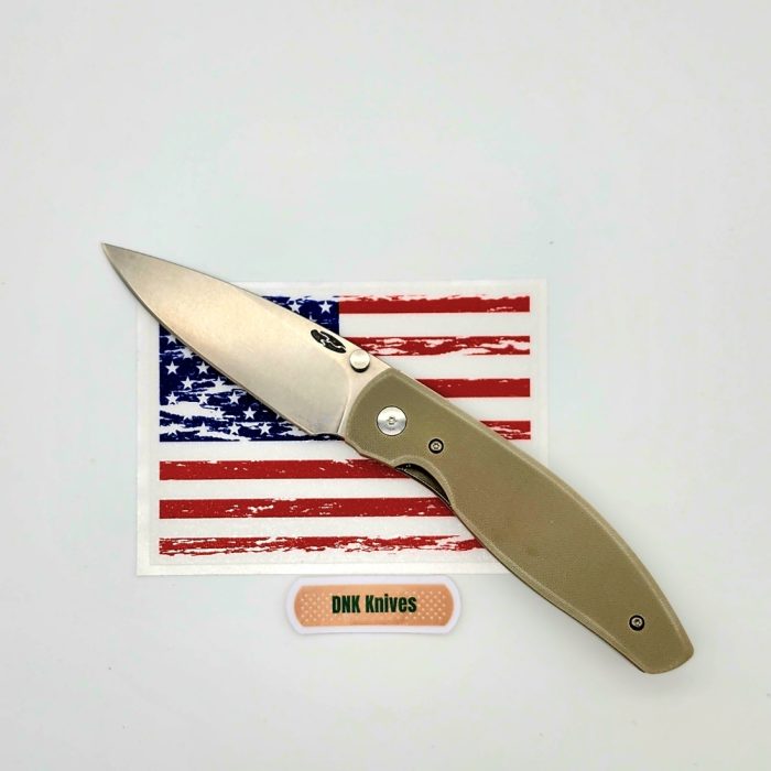 Three Rivers Mfg Atom Tan G10 Stonewashed Magnacut