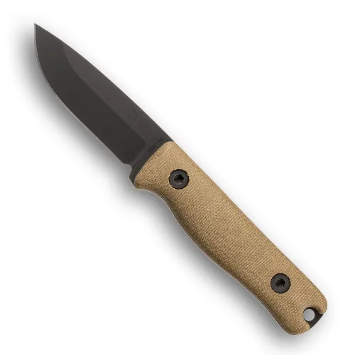 Reiff Knives F3 EDC Fixed Blade Black DLC Magnacut Saber Grind OD Green Micarta Black Kydex Sheath