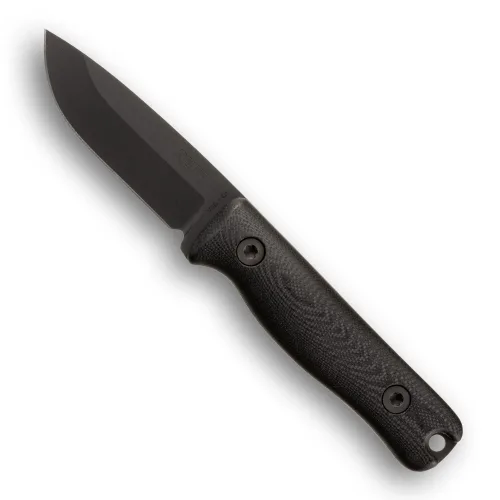 Reiff Knives F3 EDC Fixed Blade Black DLC Magnacut Saber Grind Black G10 Black Kydex Sheath
