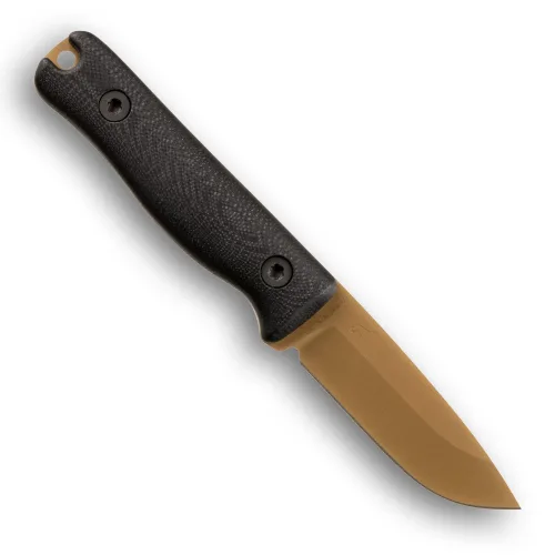 Reiff Knives F3 EDC Fixed Blade FDE PVD Magnacut Saber Grind Black G10 Black Kydex Sheath