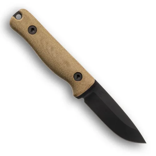 Reiff Knives F3 EDC Fixed Blade Black DLC Magnacut Saber Grind OD Green Micarta Black Kydex Sheath