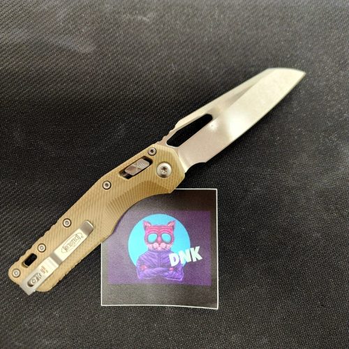 Microtech MSI 210-10FLGTTA FLUTED TAN G10 Stonewashed