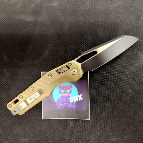 Microtech MSI 210-1FLGTTA FLUTED TAN G10 BLACK M390MK