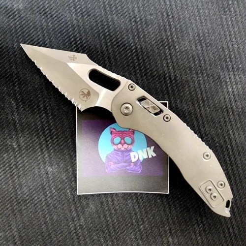 Microtech Stitch 169RL-12APMS1 Marfione Select Ram-Lok Apocalyptic Full Serrated M390MK Stonewash Titanium