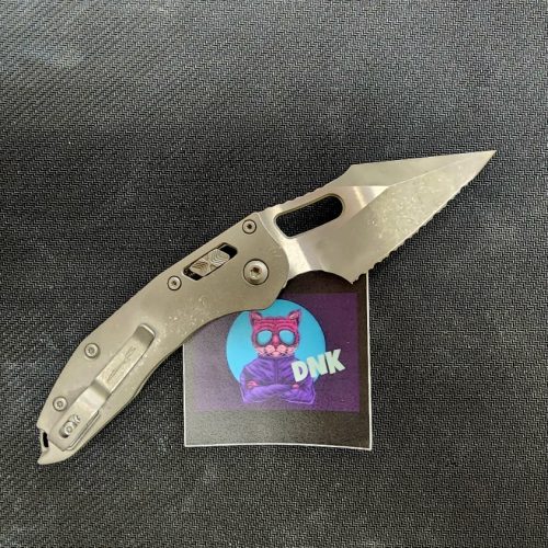 Microtech Stitch 169RL-12APMS1 Marfione Select Ram-Lok Apocalyptic Full Serrated M390MK Stonewash Titanium