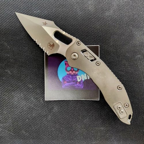 Microtech Stitch 169RL-11APMS1 Marfione Select Ram-Lok Apocalyptic Part Serrated M390MK Stonewash Titanium
