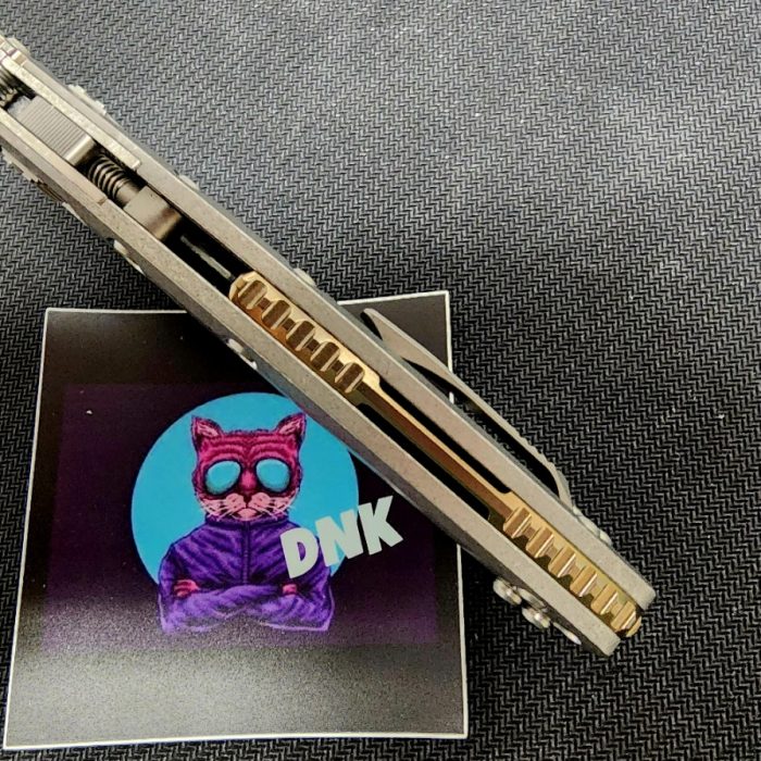 Microtech Marfione Select Amphibian 137RL-10MS1 Stonewash Titanium Bronze Backspacer - Image 3