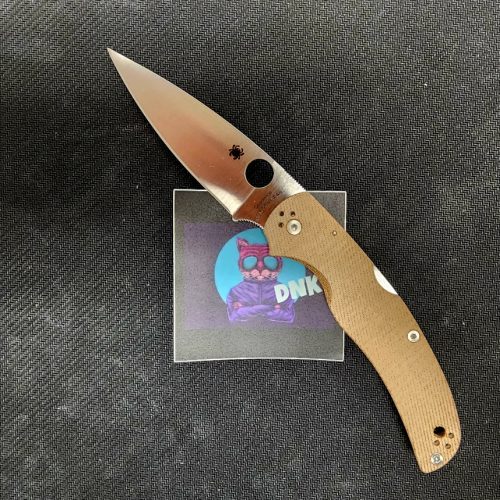 Spyderco C244MPCW Native Chief Brown Canvas Micarta Satin CruWear Backlock