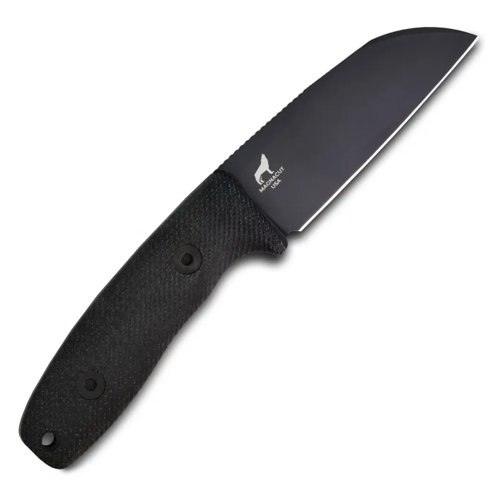 Reiff Knives Circadian Black DLC Sheepsfoot Magnacut Black Micarta Black Kydex - Image 2