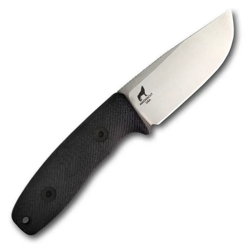 Reiff Knives Circadian Stonewashed Clip Point Magnacut Black Micarta Black Kydex