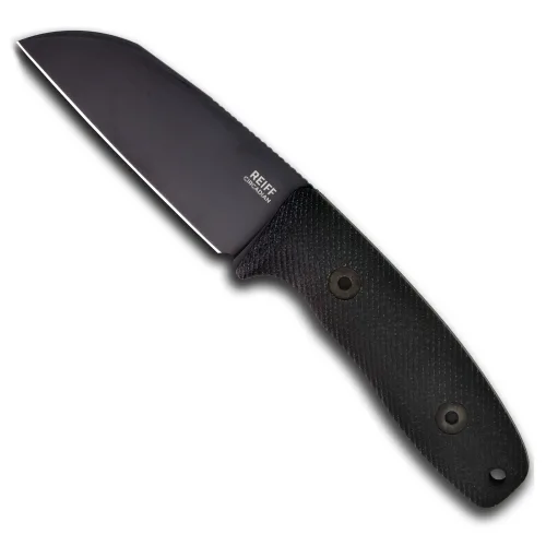 Reiff Knives Circadian Black DLC Sheepsfoot Magnacut Black Micarta Black Kydex
