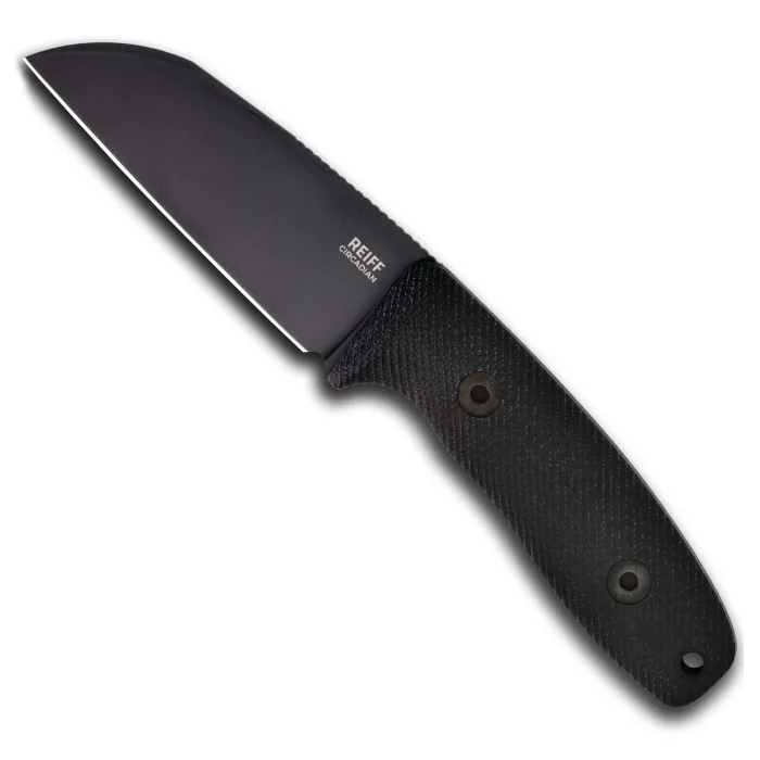 Reiff Knives Circadian Black DLC Sheepsfoot Magnacut Black Micarta Black Kydex