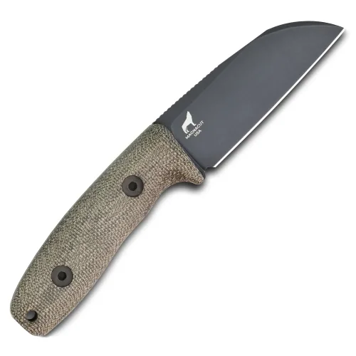 Reiff Knives Circadian Black DLC Sheepsfoot Magnacut Green Micarta Black Kydex