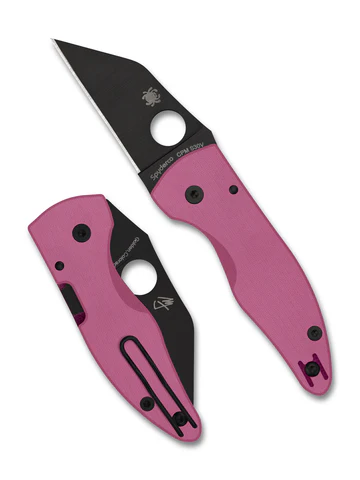 Spyderco MicroJimbo C264GPNBKP Sprint Run Pink G10 Compression Lock Black S30V