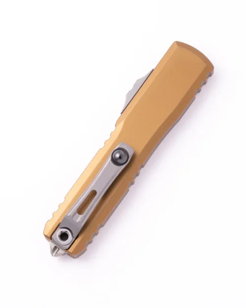 Microtech Ultratech Gen IV 11224-12TA Stonewashed Serrated Dagger Tan Machined Aluminum