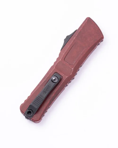Microtech Combat Troodon Gen III 1143-1WCM S/E Weathered Crimson Blade and Aluminum Handle