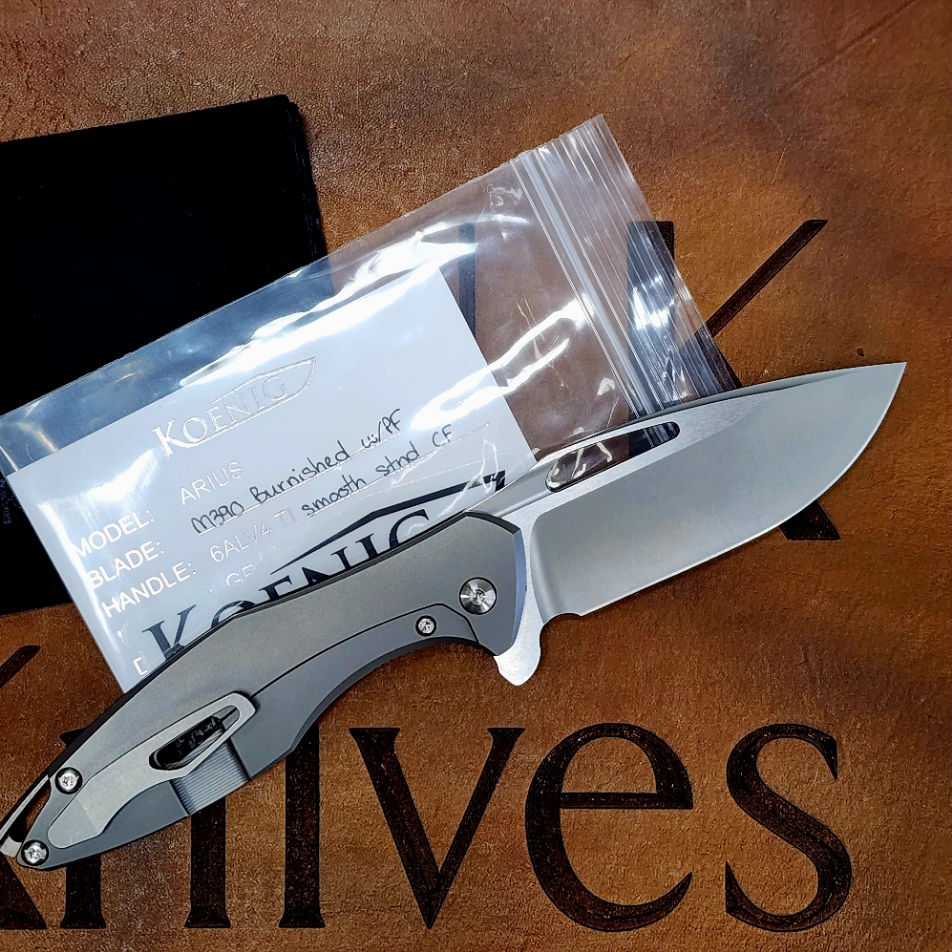Koenig Arius Carbon Fiber/Titanium Flipper Preowned Koenig Arius Carbon Fiber/Titanium Flipper Preowned - Image 2