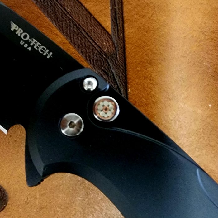 ProTech Cambria CF2103-LTD Maple Inlay Black Aluminum Black Magnacut Mosaic Pin Button - Image 3