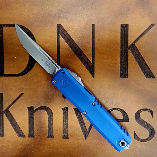 Microtech Ultratech 3 ZBT 1121-10APBL OTF Apocalyptic S/E Machined Blue Aluminum