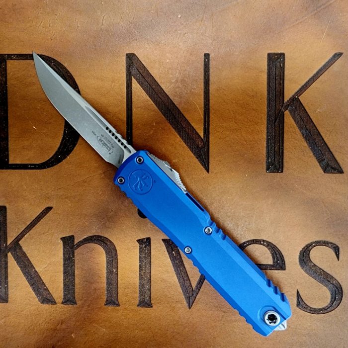 Microtech Ultratech 3 ZBT 1121-10APBL OTF Apocalyptic S/E Machined Blue Aluminum
