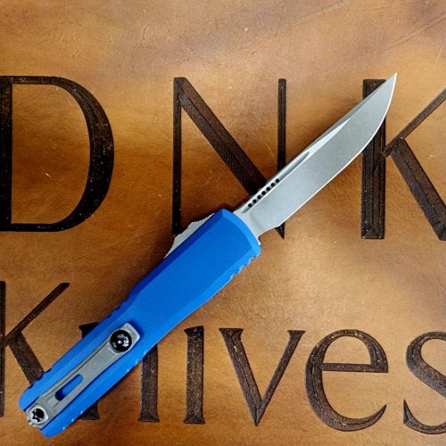 Microtech Ultratech 3 ZBT 1121-10APBL OTF Apocalyptic S/E Machined Blue Aluminum