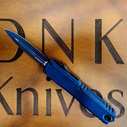 Microtech Ultratech Gen 3 ZBP 1122-1WBL Weathered Blue Ceraloted Blade and Frame