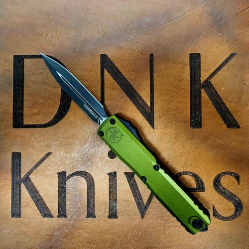 Microtech Ultratech Gen IV 11224-1OD Black Dagger OD Green Machined Aluminum