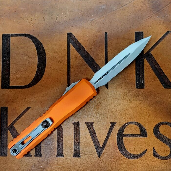 Microtech Ultratech Gen IV 11224-10OR Stonewashed Dagger Orange Machined Aluminum - Image 2